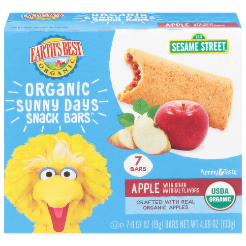 Earth's Best Organic Snack Bars, Apple, Sunny Days