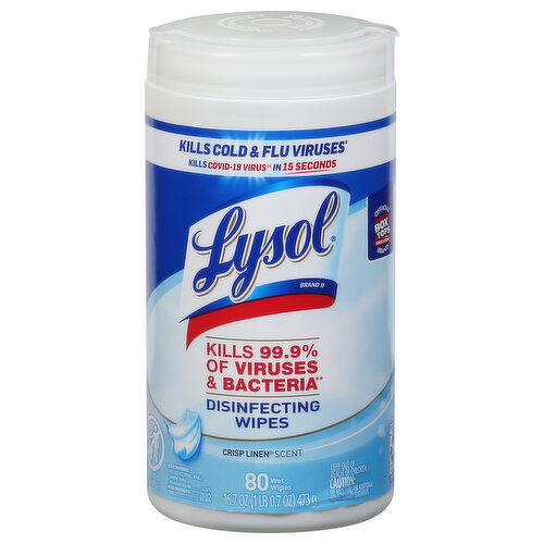 Lysol Brand II Disinfecting Wipes, Crisp Linen Scent