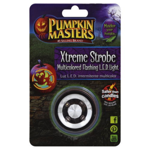 Pumpkin Masters LED Light, Xtreme Strobe, Multicolored, Flashing