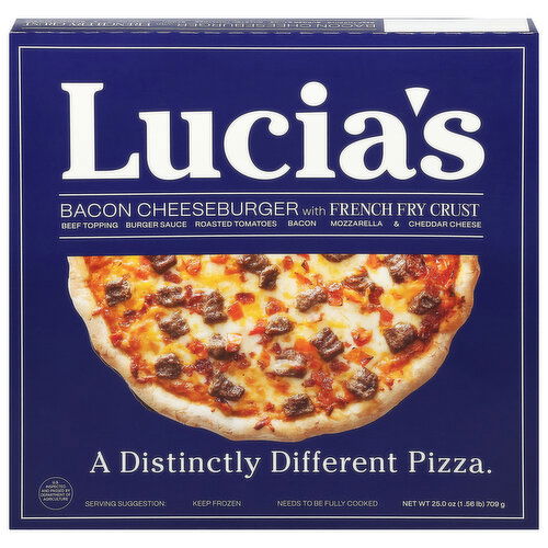 Lucia's Pizza, Bacon Cheeseburger, French Fry Crust