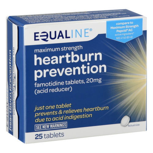 Equaline Heartburn Prevention, Maximum Strength, Tablets