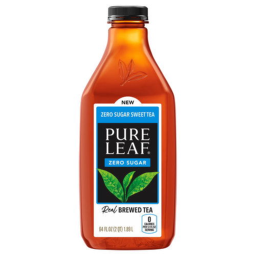 Pure Leaf Brewed Tea, Sweet Tea, Zero Sugar, Real