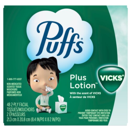 Puffs Plus Vicks Plus Lotion with the Scent of Vick's Facial Tissue