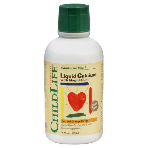 ChildLife Essentials Light Calcium, with Magnesium, Natural Orange Flavor