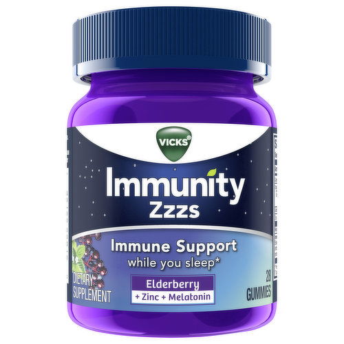 Vicks Immunity Zzzs, Elderberry, Gummies