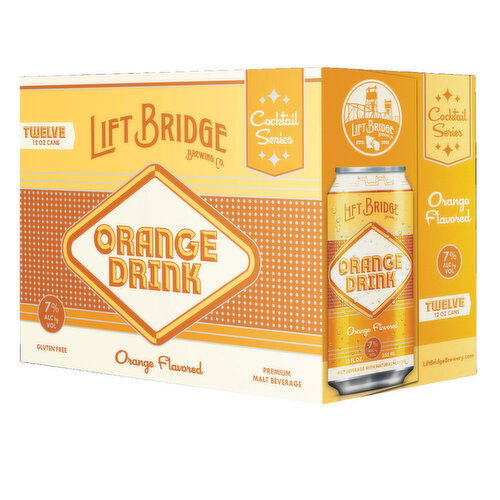 Lift Bridge Orange Drink, 12 cans