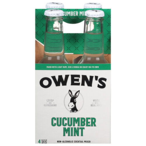 Owen's Cocktail Mixer, Non-Alcoholic, Cucumber Mint