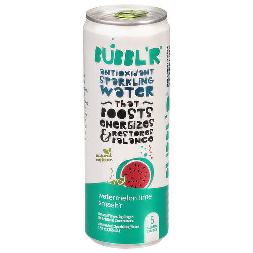Bubbl'r Antioxidant Watermelon Lime Smash'r Sparkling Water