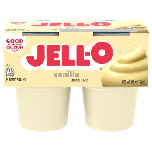 Jell-O Original Vanilla Ready-to-Eat Pudding Cups Snack Cups