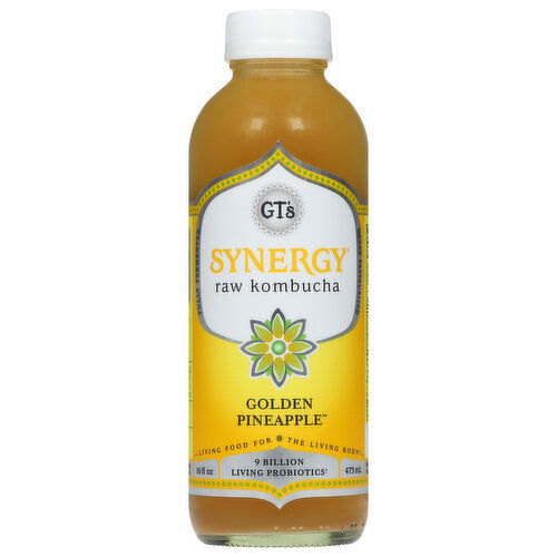 GT's Synergy Kombucha, Raw, Golden Pineapple