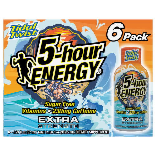 5-Hour Energy Energy Shots, Extra Strength, Tidal Twist, 6 Pack