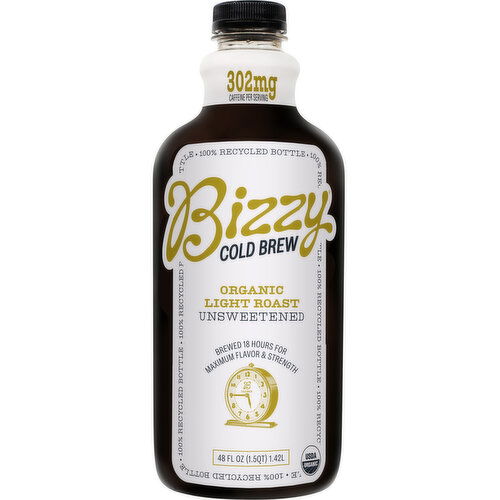 Bizzy Coffee, Organic, Light Roast, Cold Brew