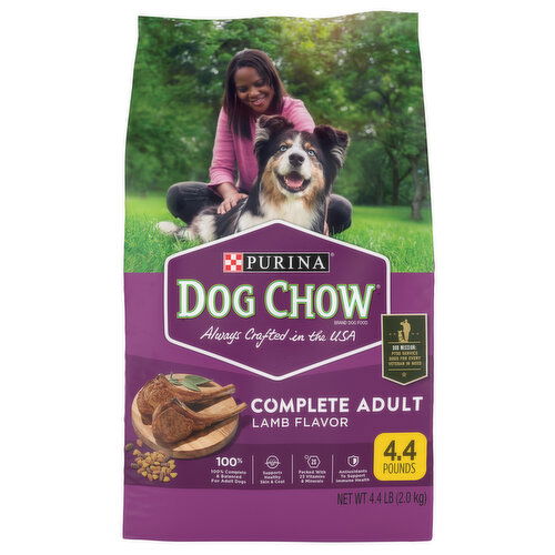 Dog Chow Purina Dog Chow Complete Adult Dry Dog Food Kibble With Lamb Flavor