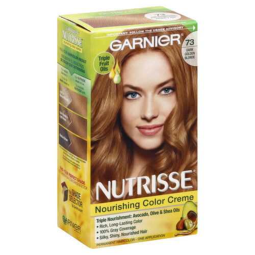 Nutrisse Nourishing Color Creme Permanent Haircolor, Honey Dip, Dark Golden Blonde 73
