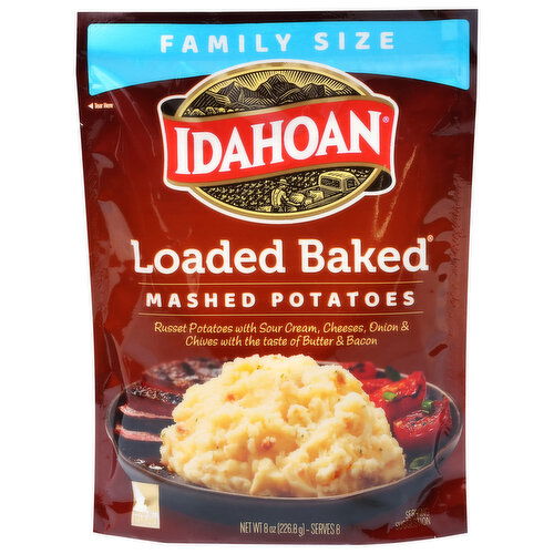 Idahoan Mashed Potatoes, Loaded Baked, Family Size