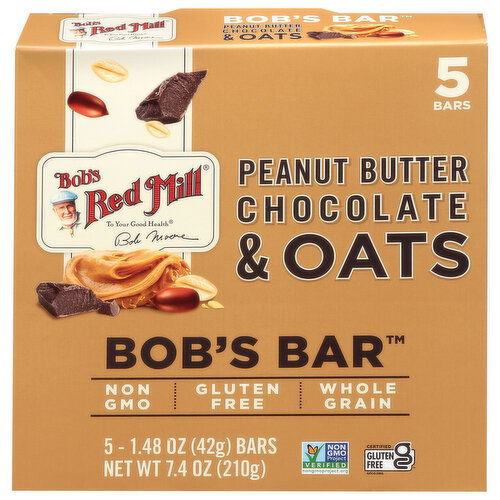 Bob's Red Mill Bob's Bar, Peanut Butter Chocolate & Oats