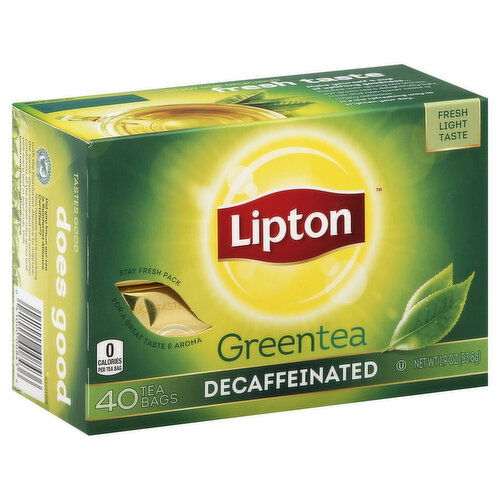 Lipton Green Tea, Decaffeinated, Bags