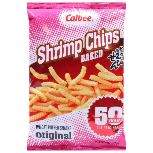 Calbee Shrimp Chips, Original, Baked