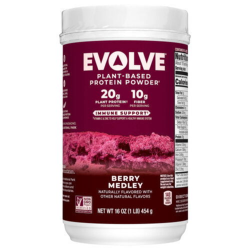 Evolve Plant-Based Berry Medley Protein Powder
