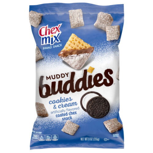 Chex Mix Muddy Buddies Chex Snack, Coated, Cookies & Cream