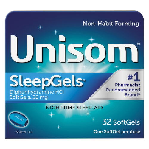 Unisom SleepGels Nighttime Sleep-Aid, 50 mg, SoftGels