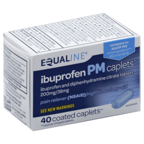 Equaline Ibuprofen PM, Coated Caplets