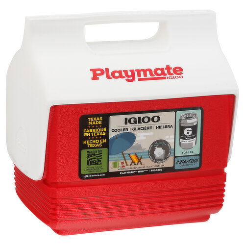 Igloo Playmate Cooler, Red, Mini, 4 Quart