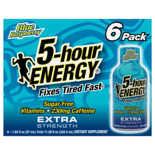 5-Hour Energy Extra Strength Blue Raspberry 6 Pack Energy Shot
