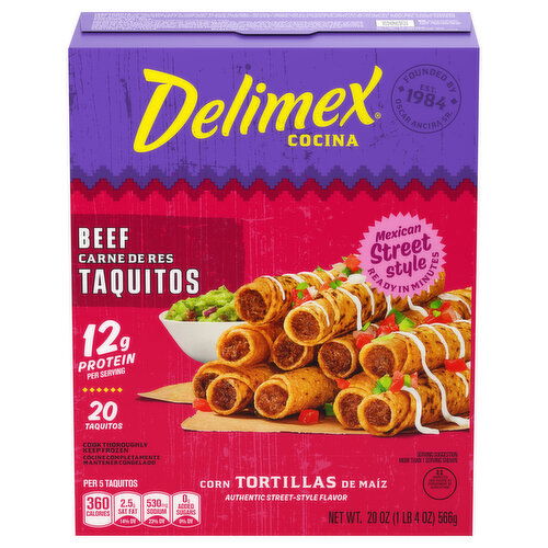 Delimex Taquitos, Beef, Mexican Street Style