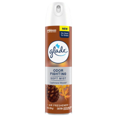 Glade Air Freshener, Soft Mist, Odor Fighting, Cashmere Woods