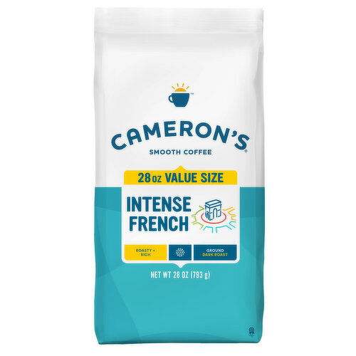 Cameron's Coffee, Ground, Dark Roast, Intense French