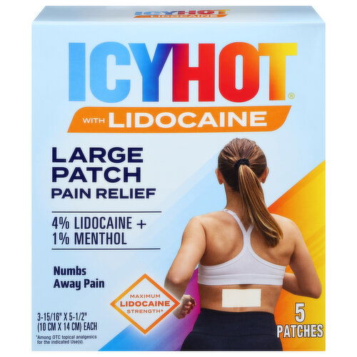 Icy Hot Lidocaine Maximum Strength Large Pain Relief Patch