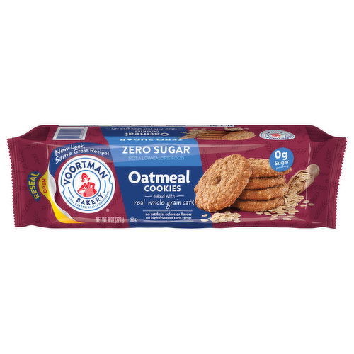 Voortman Bakery Cookies, Zero Sugar, Oatmeal