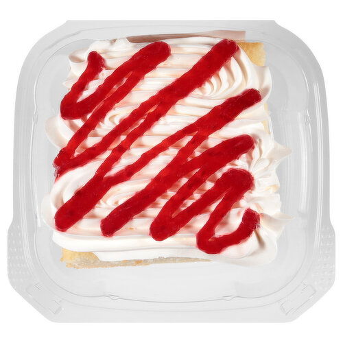 Cub White Cake Slice with Raspberry Chantilly