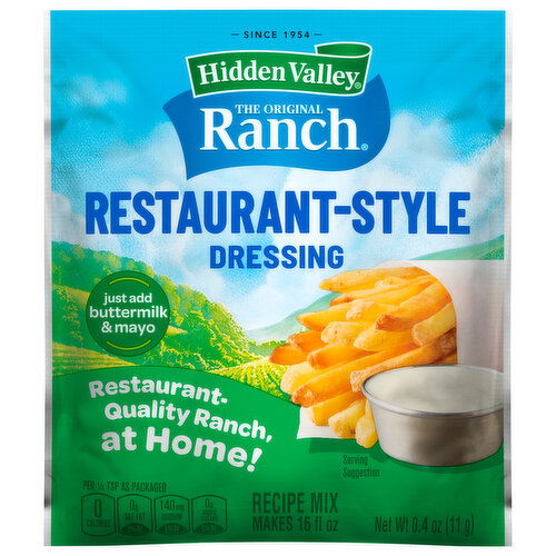 Hidden Valley The Original Ranch Recipe Mix, Buttermilk Recipe, Restaurant-Style