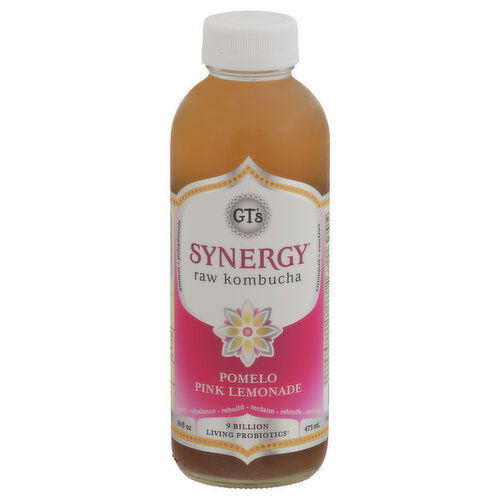 Synergy Kombucha, Pomelo Pink Lemonade
