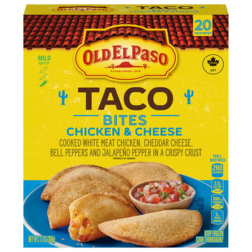 Old El Paso Taco Bites, Chicken & Cheese, Mild