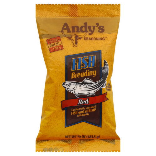 Andys Seasoning Fish Breading, Red