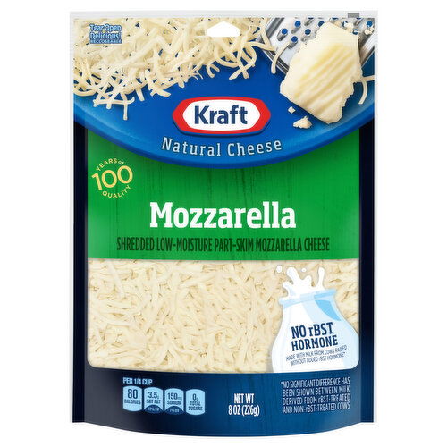 Kraft Low-Moisture Part-Skim Mozzarella Shredded Cheese