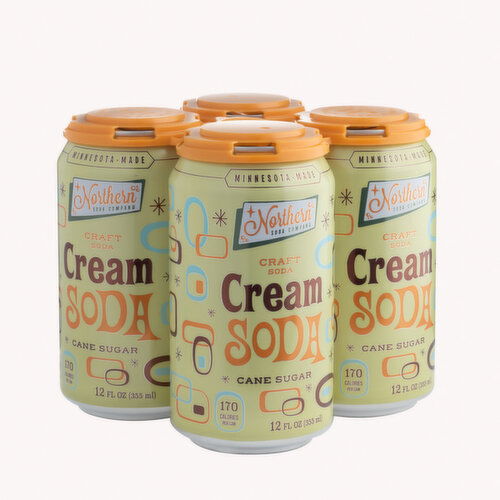 Northern Soda Cream Soda, 4 Pack