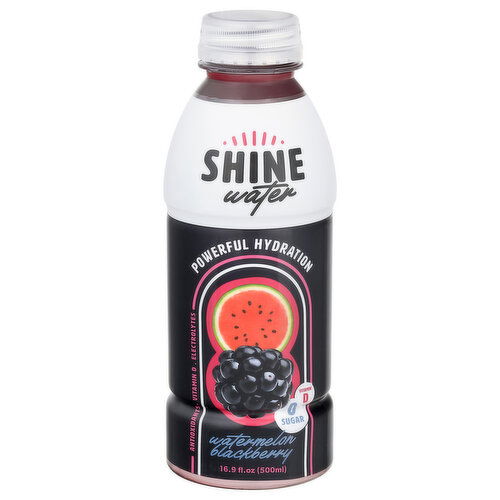 Shine Water Powerful Hydration Water, Watermelon Blackberry