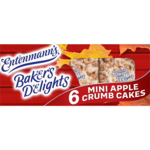 Entenmann's Baker's Delights Apple Brown Sugar Mini Crumb Cakes, 6 packs, 12.25 oz