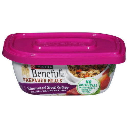 Beneful Dog Food, Simmered Beef Entree, Prepared Meals