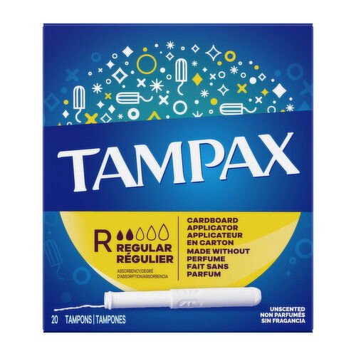 Tampax Tampax Cardboard Tampons Regular Absorbency, 20 Ct