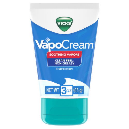 Vicks Soothing Vapors VapoCream, Non-Greasy Moisturizing Cream, Non-Medicated