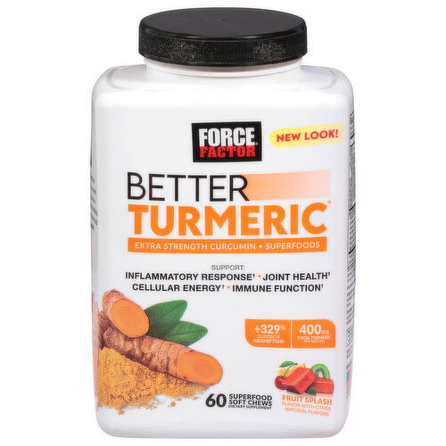 Force Factor Better Turmeric, Fruit Splash, Soft Chews