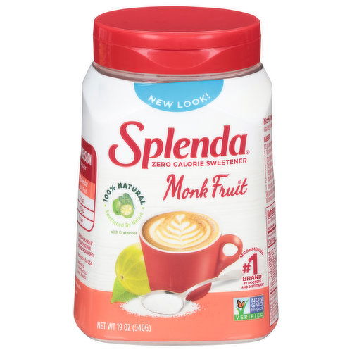 Splenda Sweetener, Zero Calorie, Monk Fruit