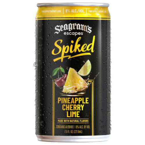 Seagram's Escapes Spiked Malt Beverage, Premium, Pineapple Cherry Lime