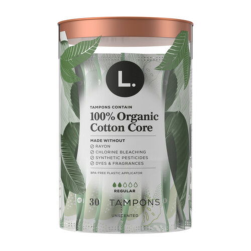 L. Organic Cotton Cotton Tampons Regular Absorbency