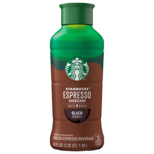 Starbucks Espresso Beverage, Chilled, Black Unsweet, Americano